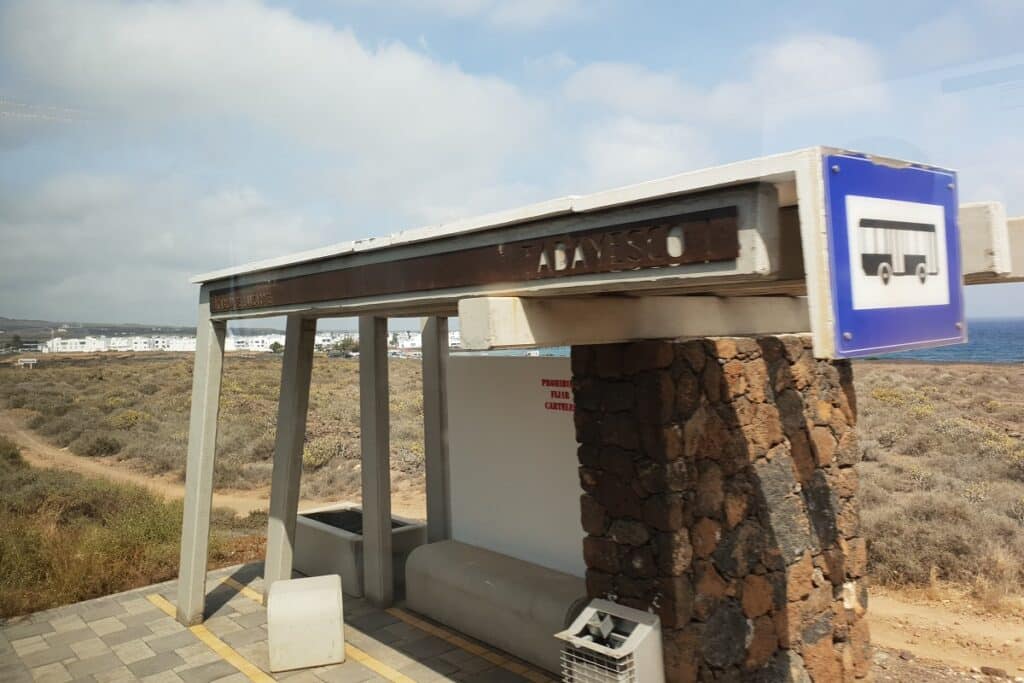 arrêt de bus à Lanzarote