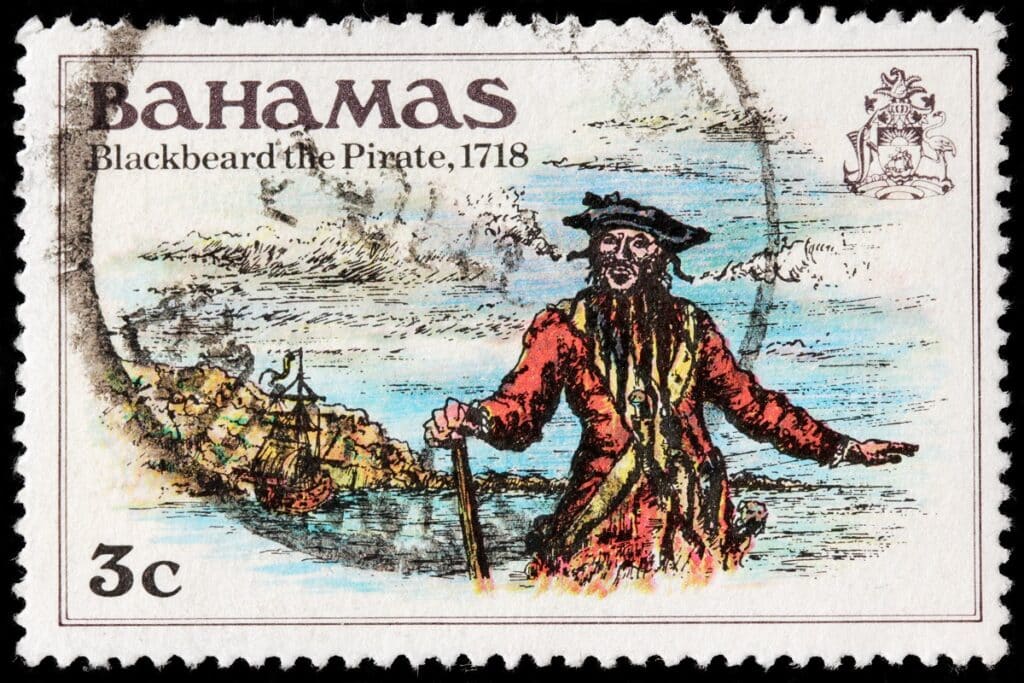 timbre pirate barbe noire bahamas