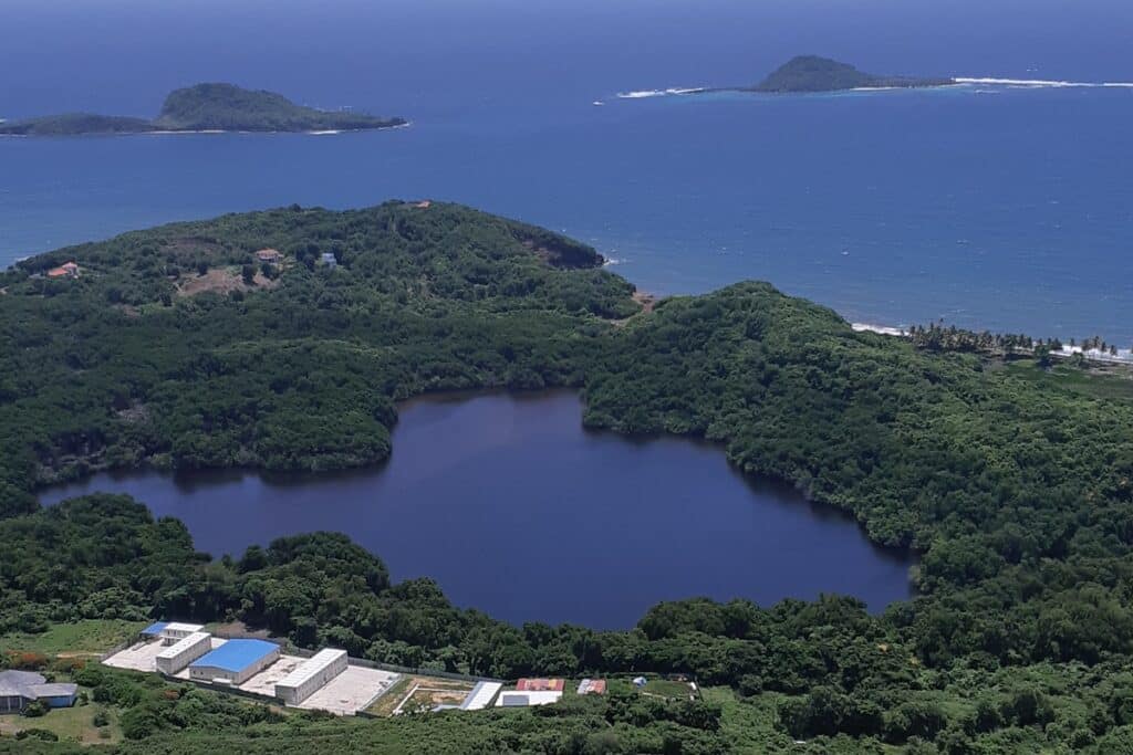 Levera Pond dans la paroisse de Saint Patrick à Grenade