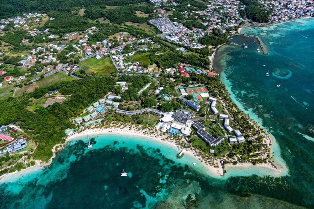 Plage de la Caravelle vue du ciel