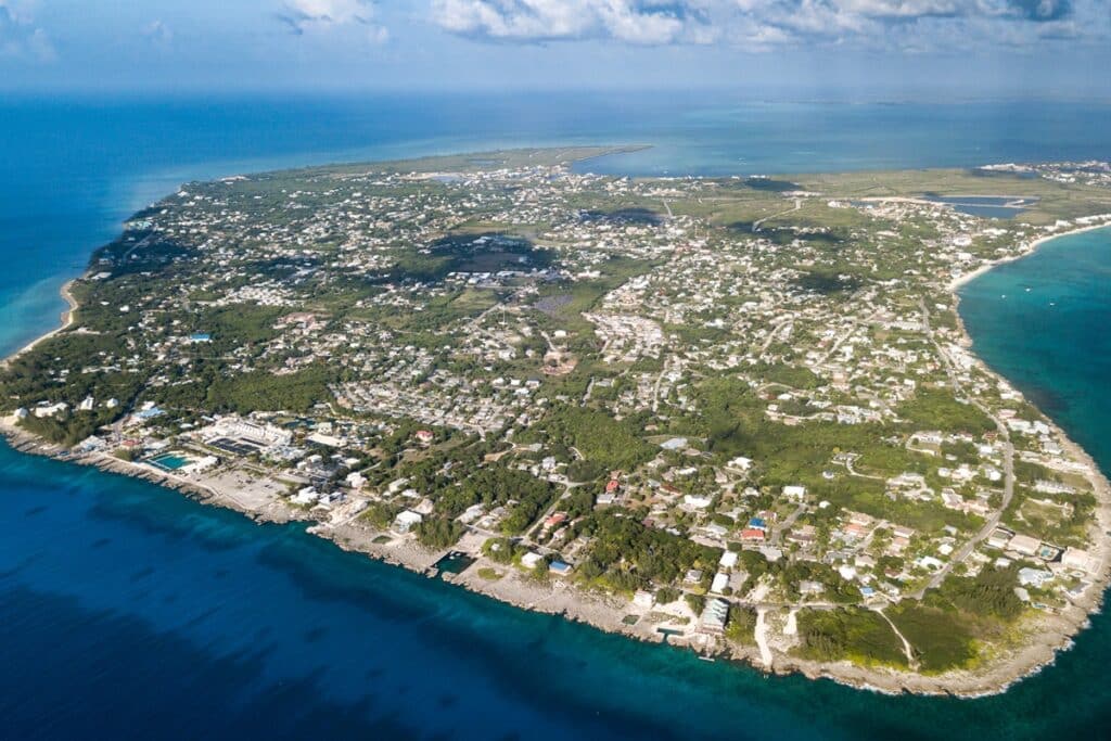 vue aérienne de Grand Cayman