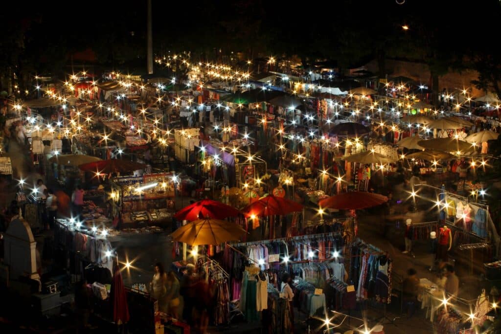 marché nocturne à Chiang Mai