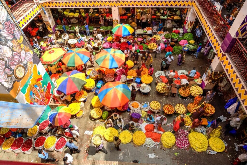 bangalore marché aux fleurs