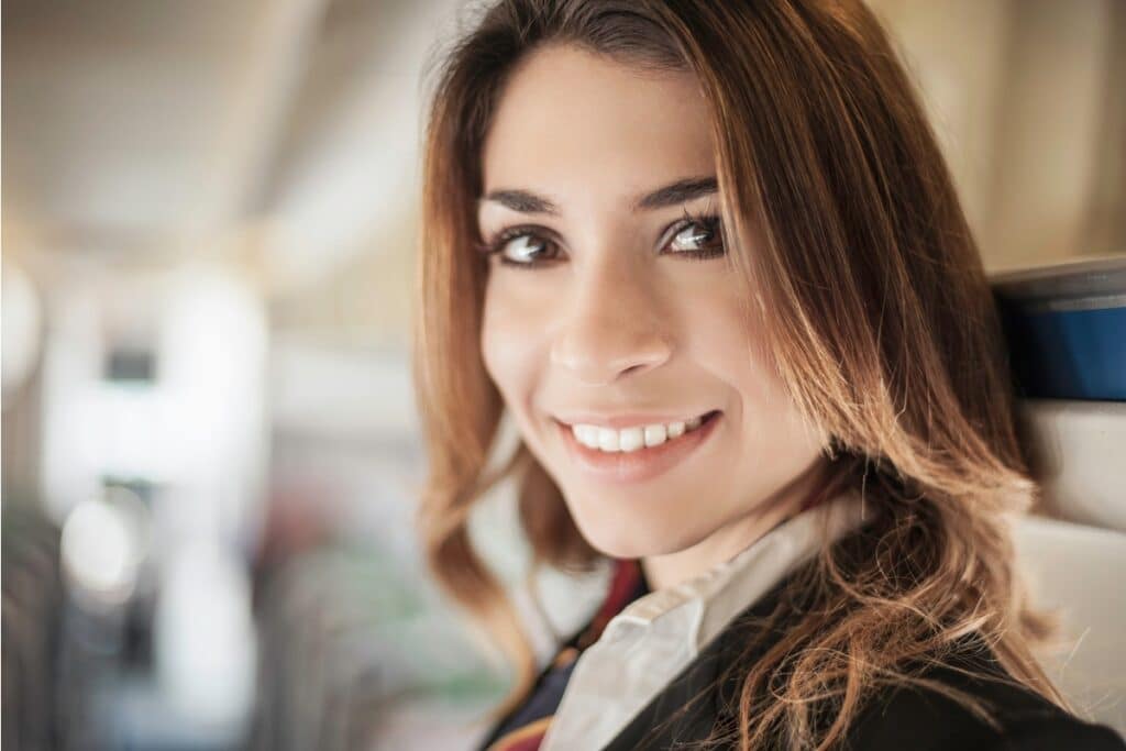 femme intérieur avion