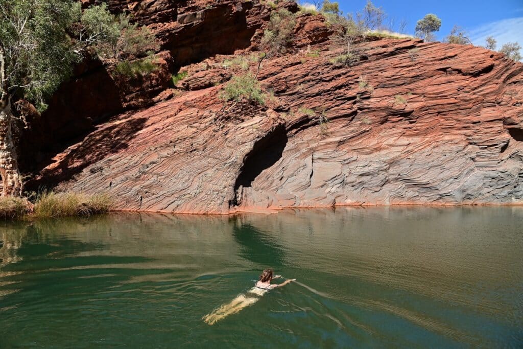 baignade au parc national de Karijini