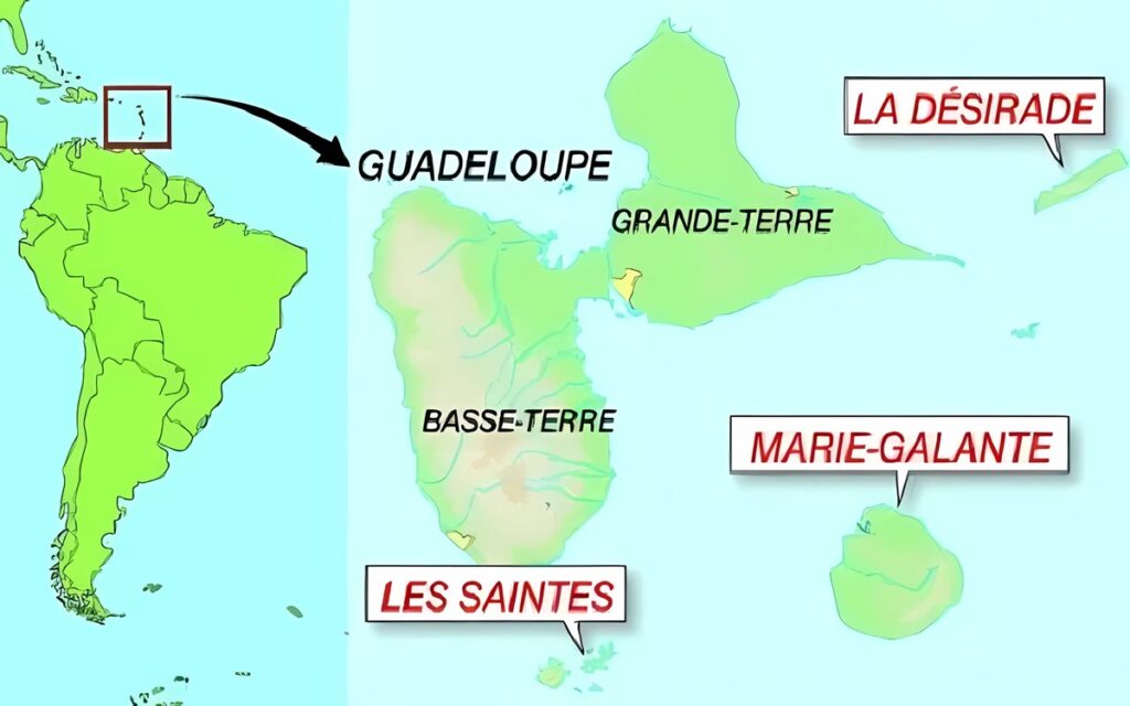 cartes des iles de guadeloupe