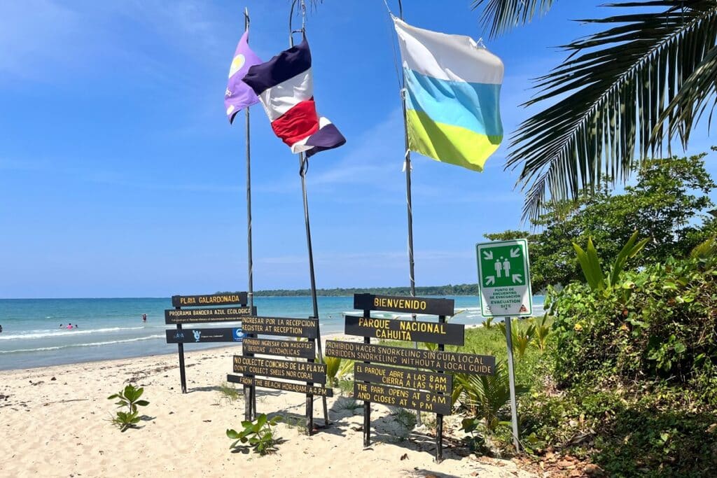 entrée Parc national de Cahuita