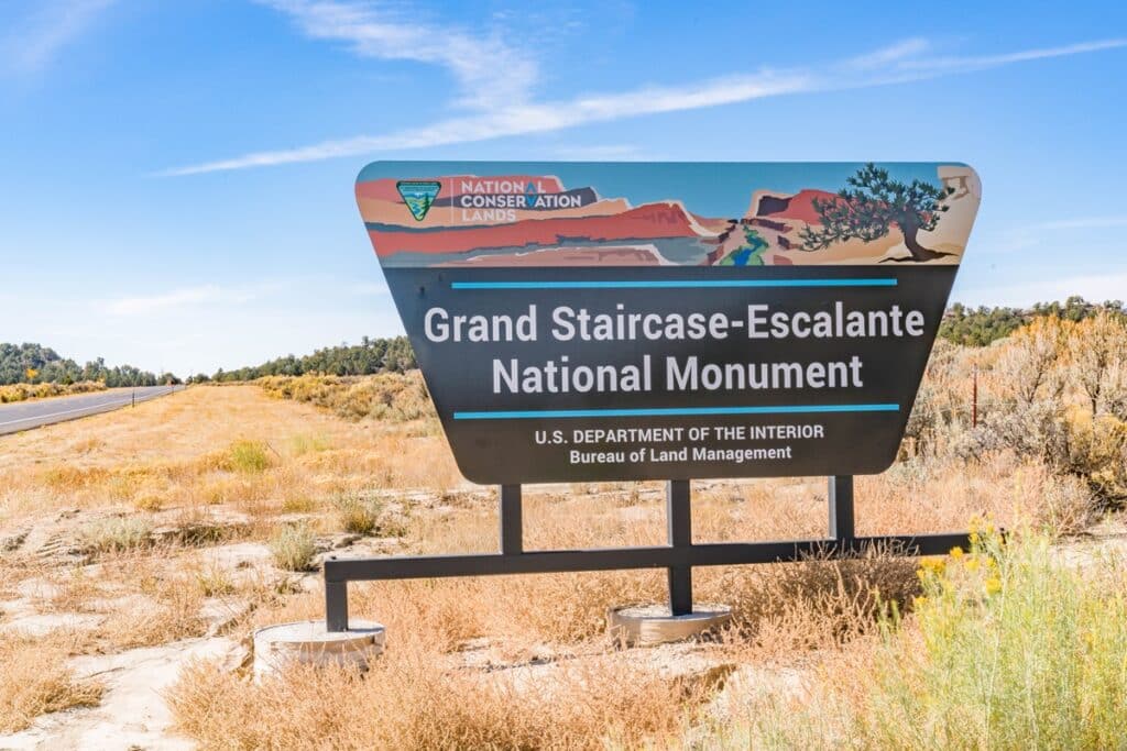 panneau Monument national de Grand Staircase-Escalante : spectaculaire