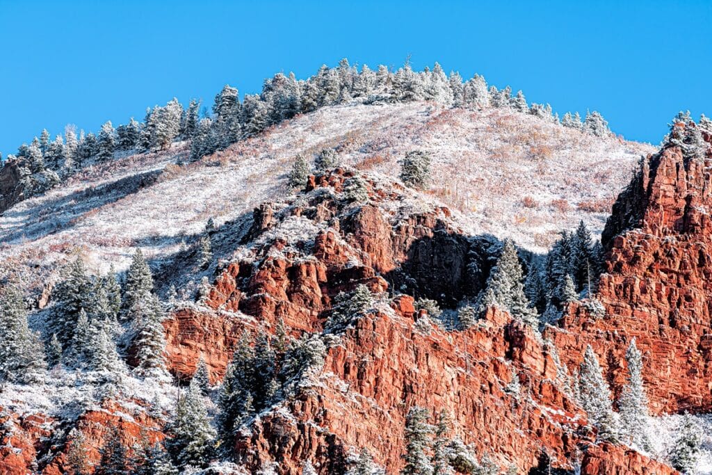 Maroon Bells en hiver