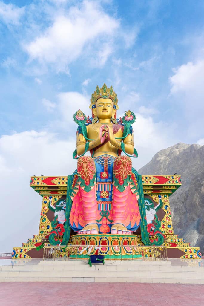 statue de maitreya à Diskit Gompa