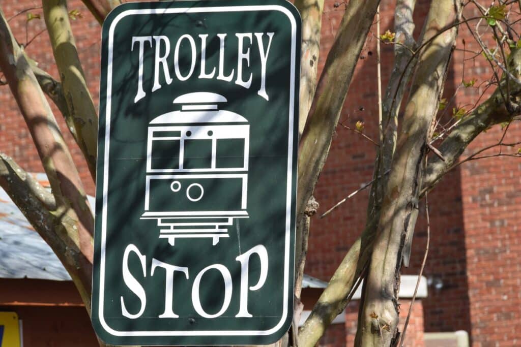Trolley stop Savannah