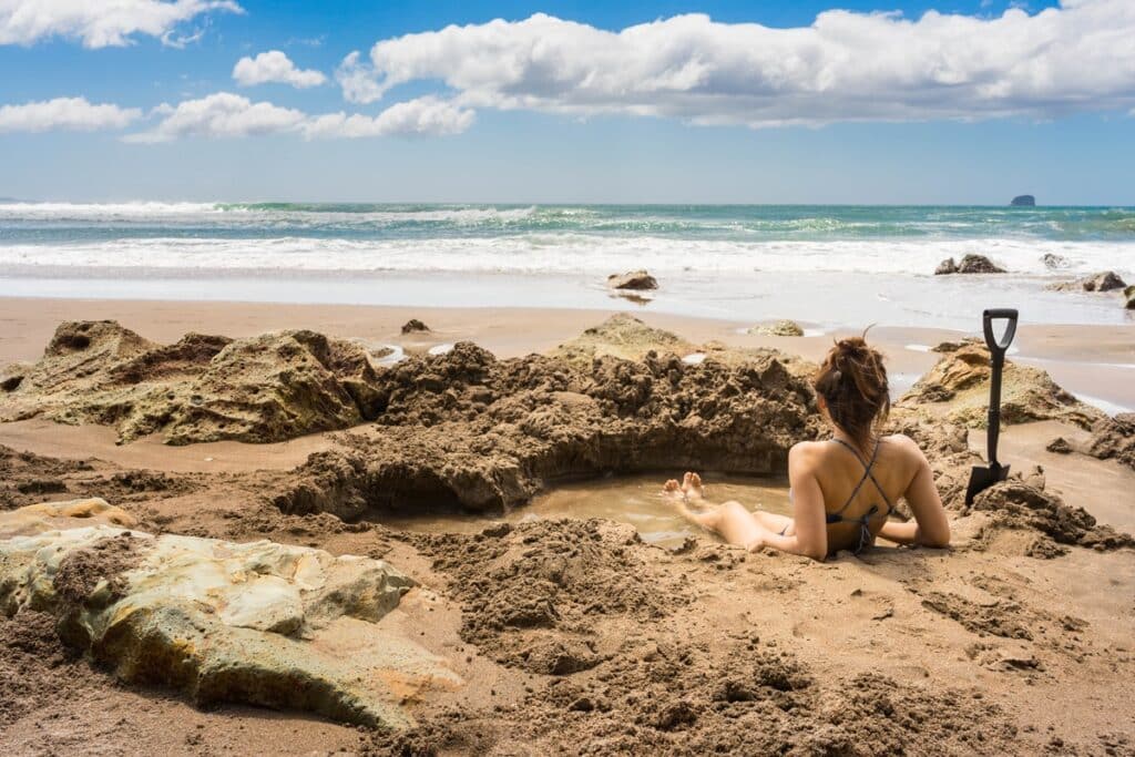 plage étonnante en Nouvelle-Zélande