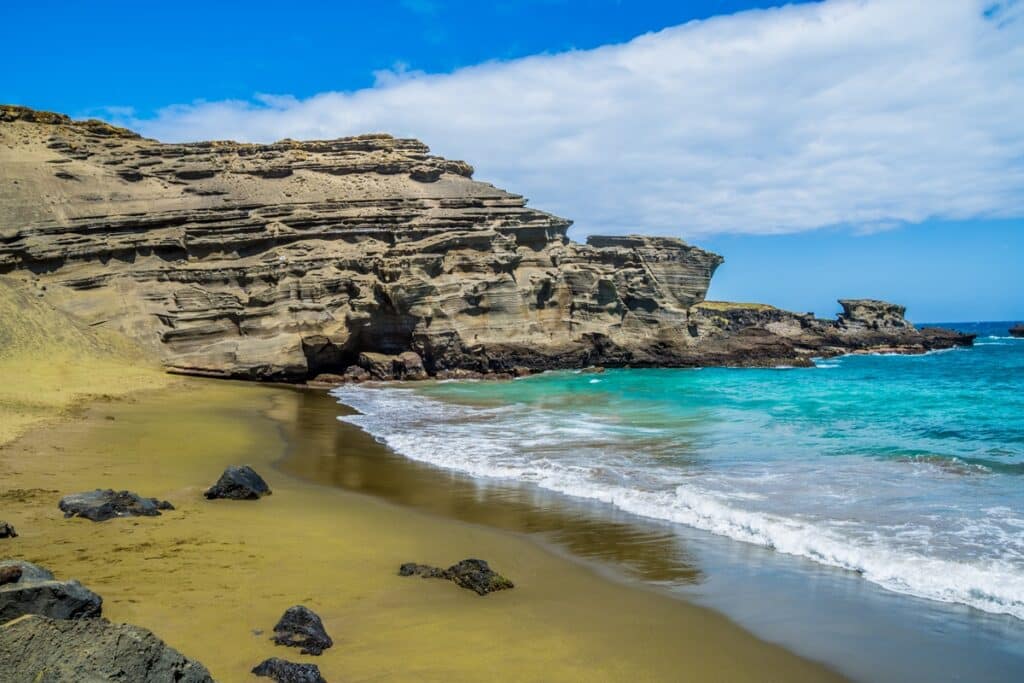 Papakolea plage de sable vert