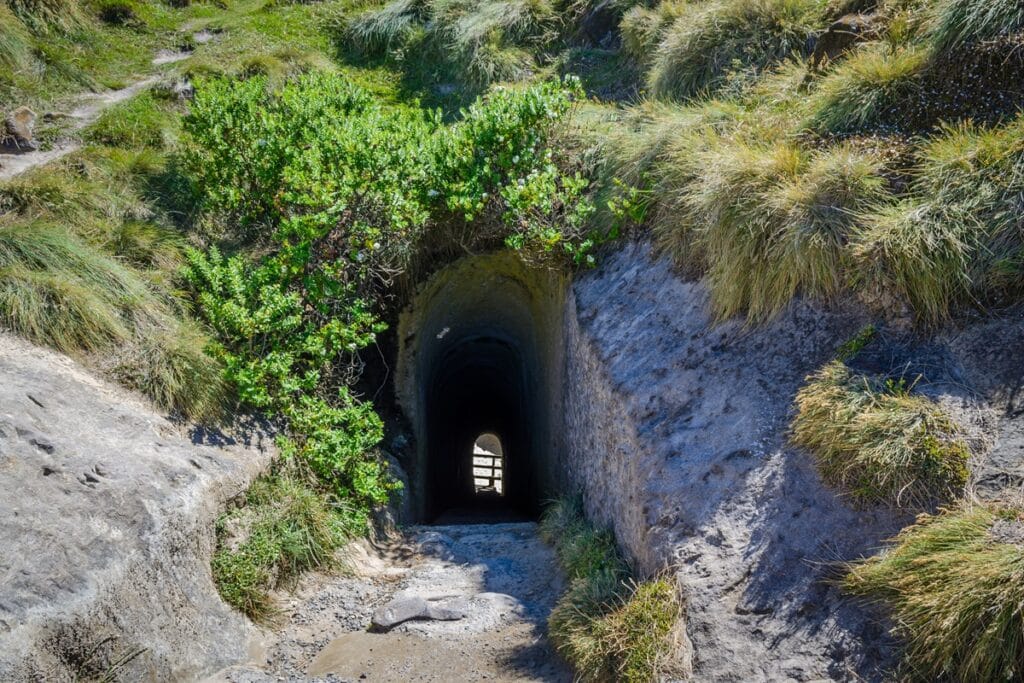tunnel d'accès à Tunnel Beach Dunedin