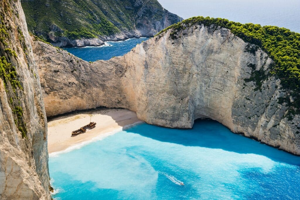 baie du naufrage en Grèce