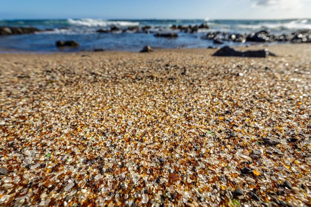 plage de verre de Kauai