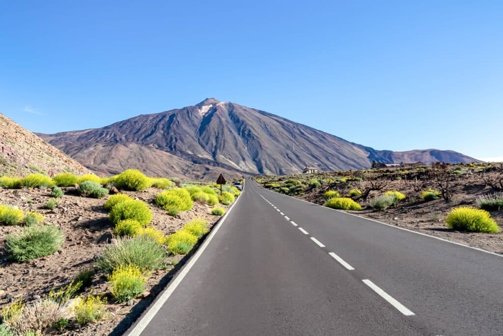 route vers le parc national du Teide