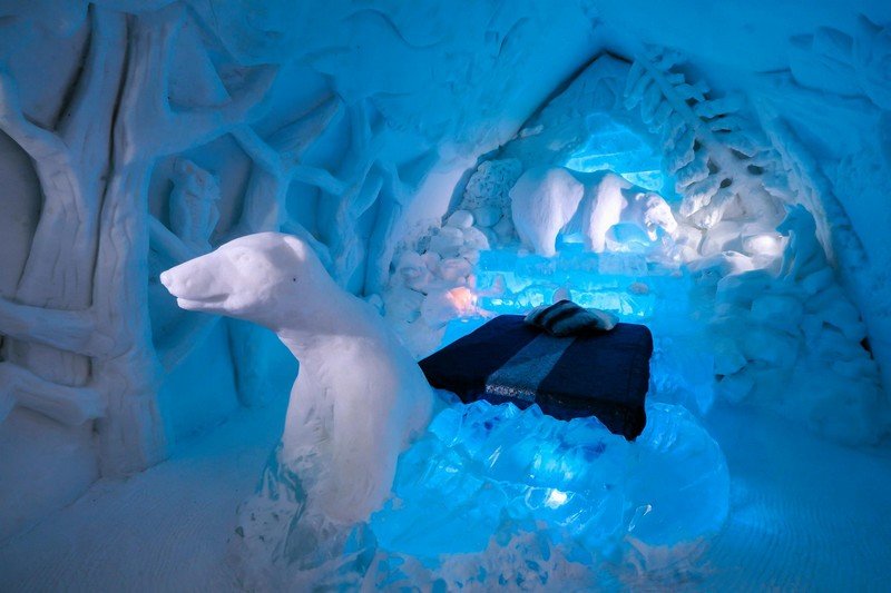 chambre dans le plus grand hôtel de glace