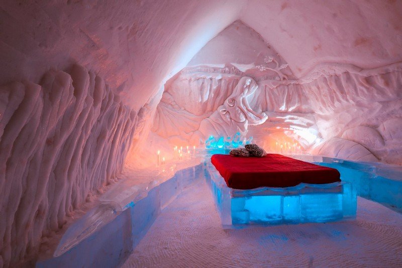chambre hotel de glace