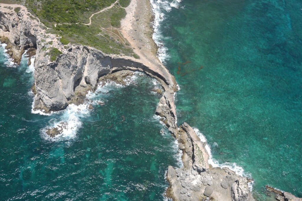 la pointe des Châteaux vue du ciel