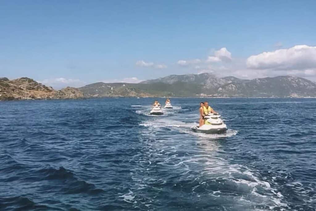 jet ski vers les îles Sanguinaires