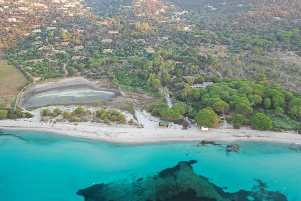 Palombaggia vue du ciel