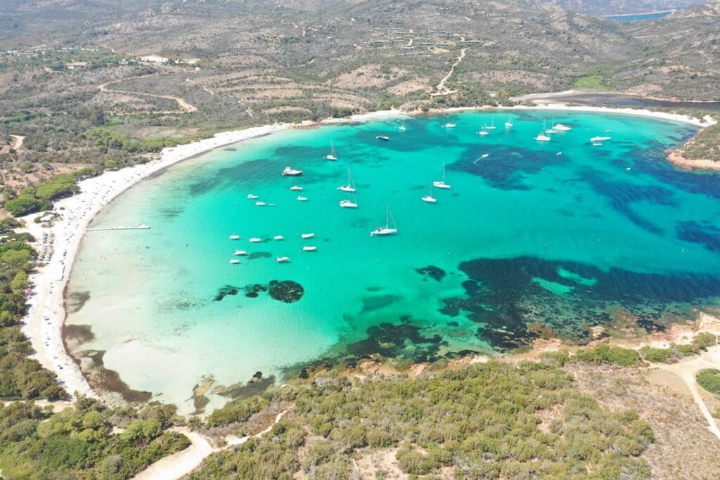 baie de la Rondinara vue d'en haut