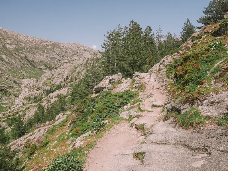 randonnée vers le lac de crena