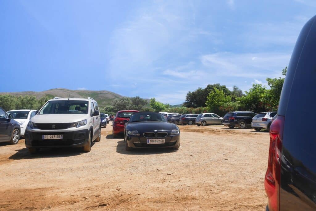 parking plage de barcaggio