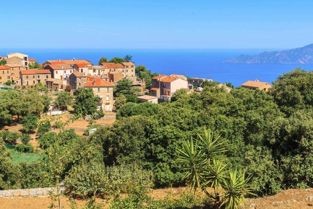 vue sur le village de Piana