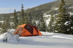 camping en hiver
