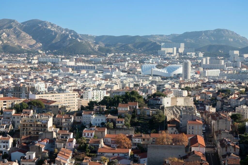vue sur Marseille depuis notre dame