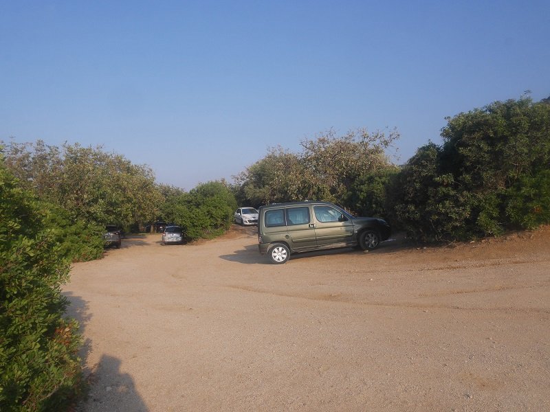 parking plage de Ghjunchitu