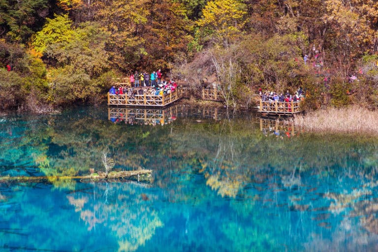 Lac des Cinq Fleurs en Chine le joyau du parc de Jiuzhaigou