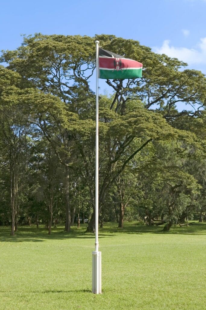 drapeau kenyan à la maison Karen Blixen