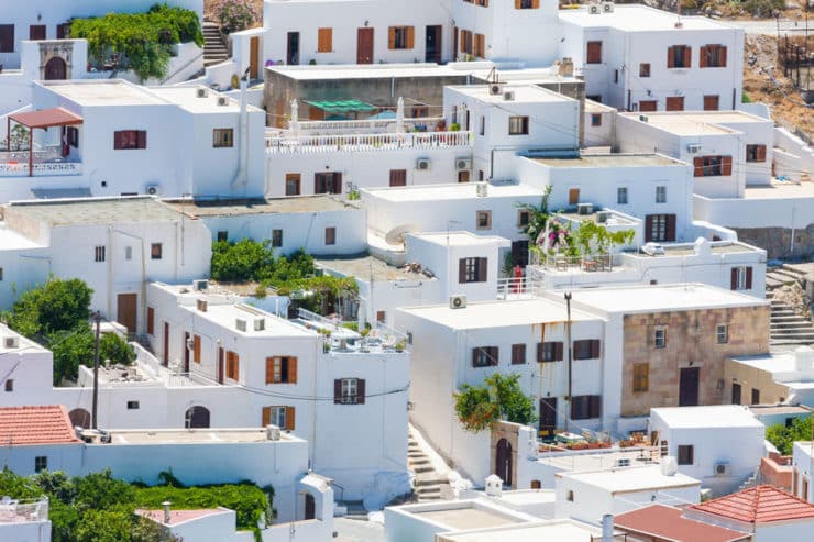 maisons blanches lindos