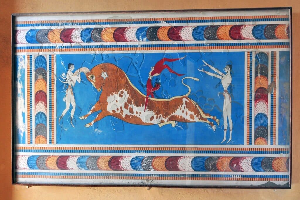 Knossos fresque du taureau