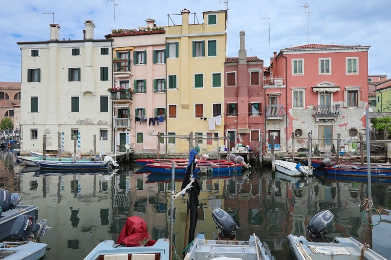 maisons colorées chioggia