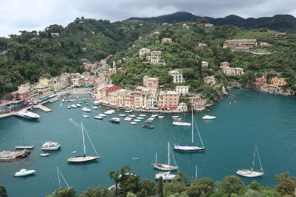 vue sur Portofino depuis castello brown