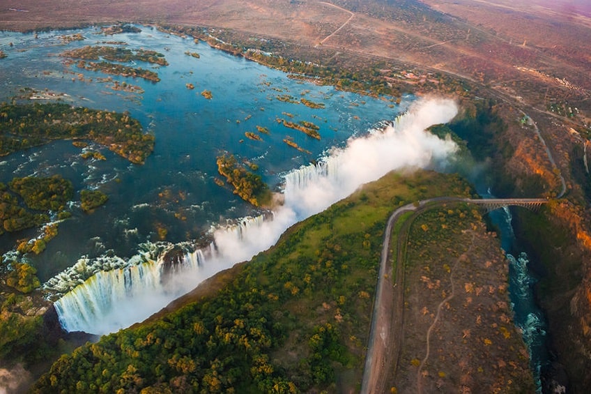 chutes victoria vues du ciel