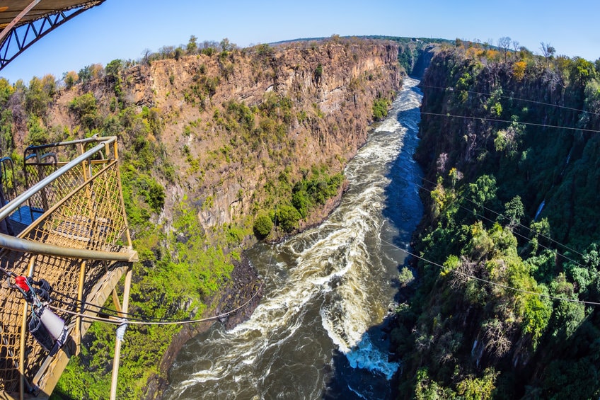 saut à l'élastique chutes victoria