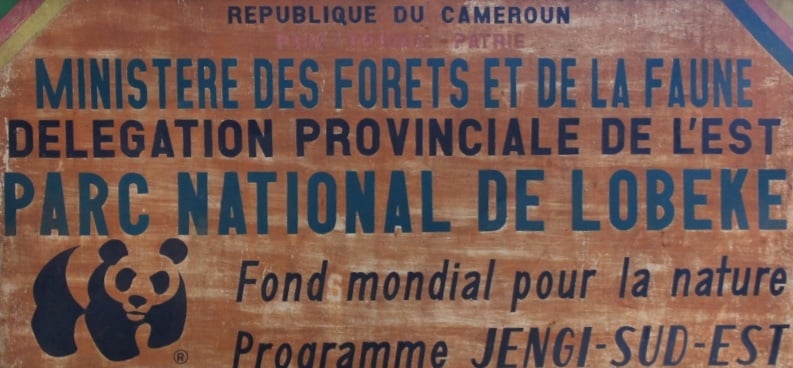 panneau parc national de lobéké