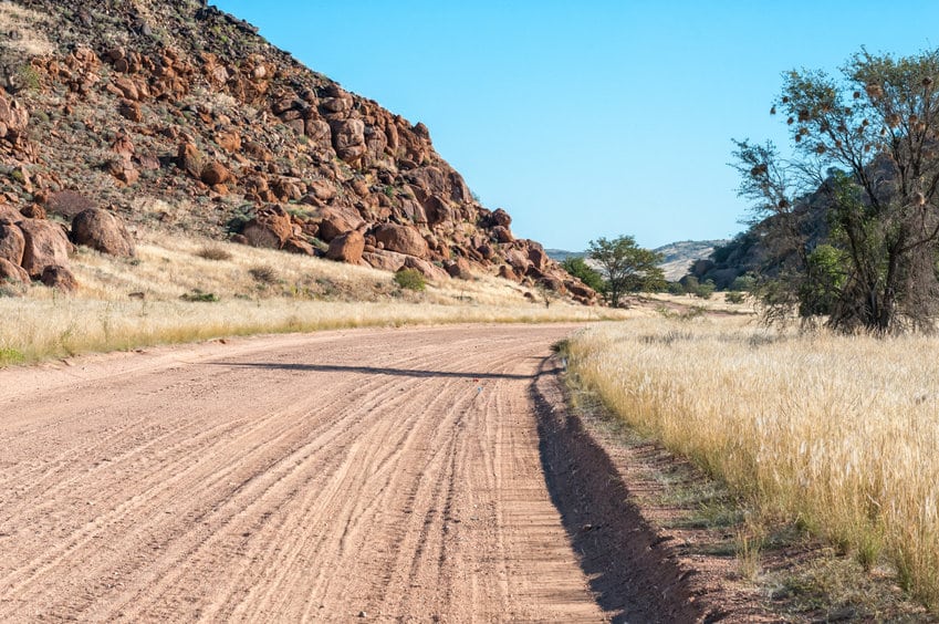 Route dans le Damaraland