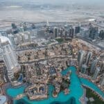 vue de dubai depuis Burj Khalifa