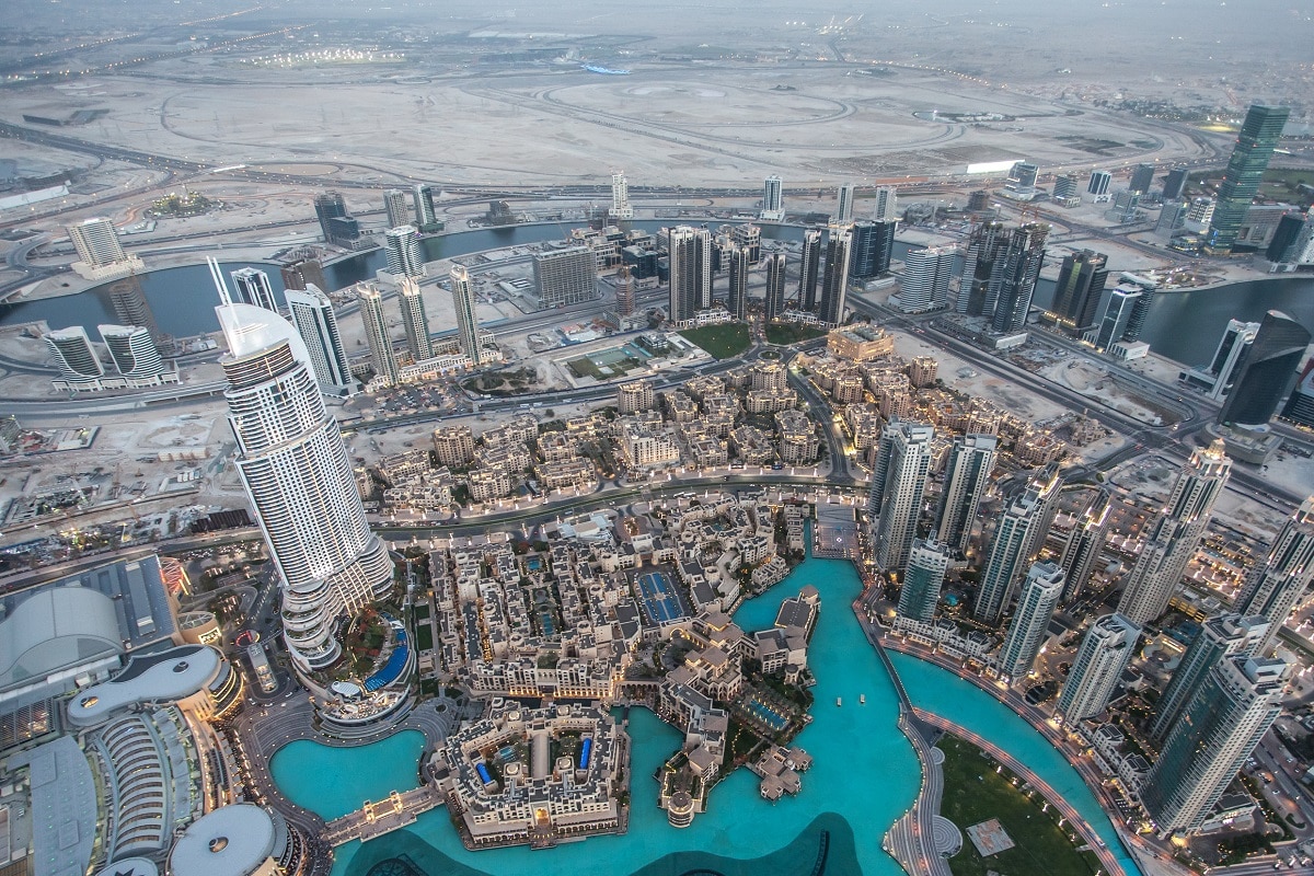 vue de dubai depuis Burj Khalifa