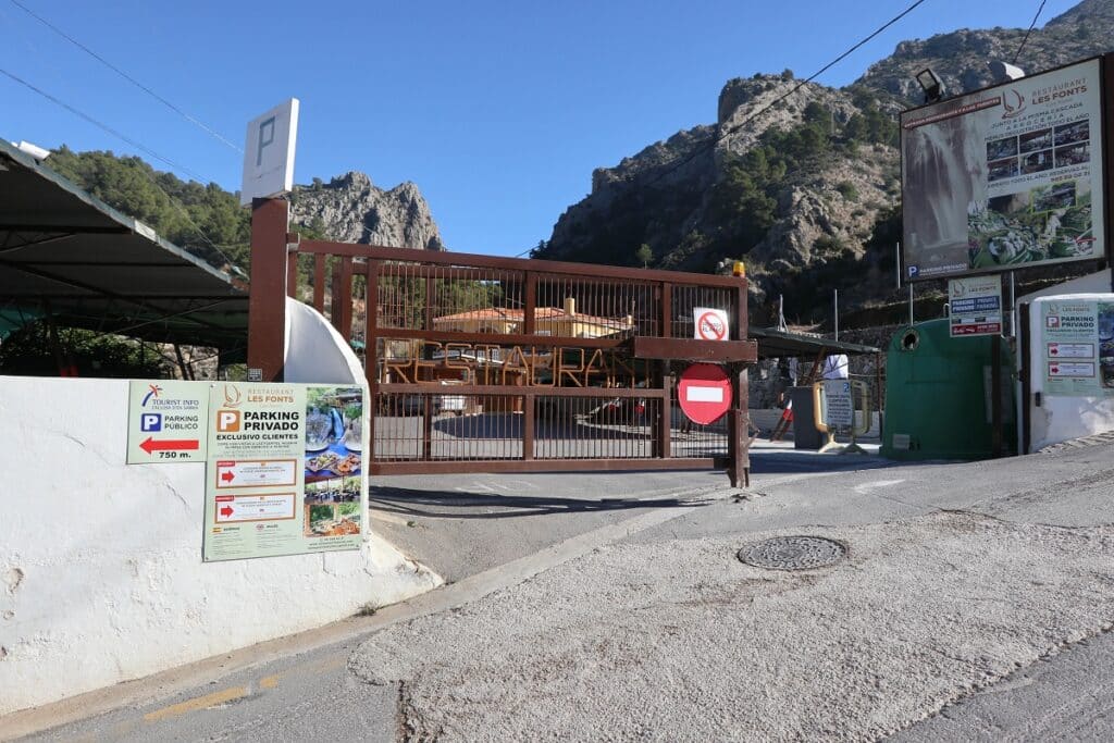 parking fonts de l'algar