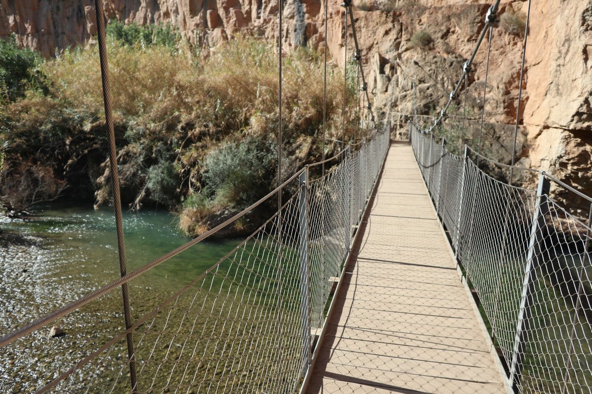 route des ponts suspendus chulilla