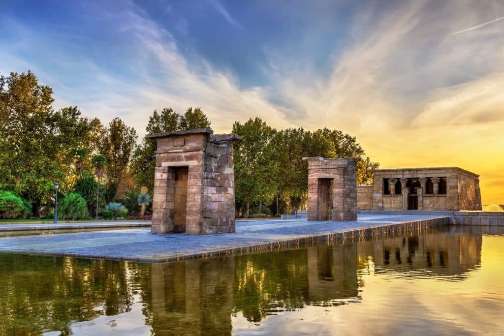 temple de debod coucher de soleil