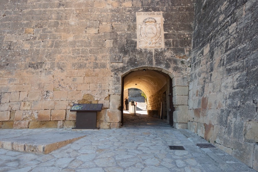 entrée du chateau d'alicante