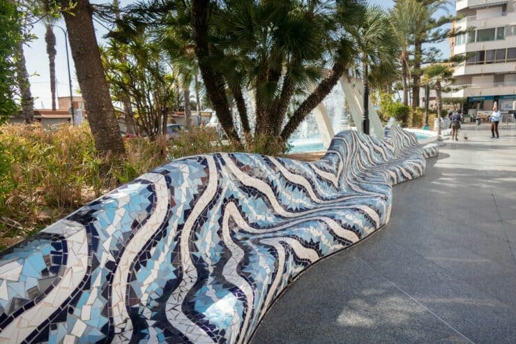 banc en mosaique
